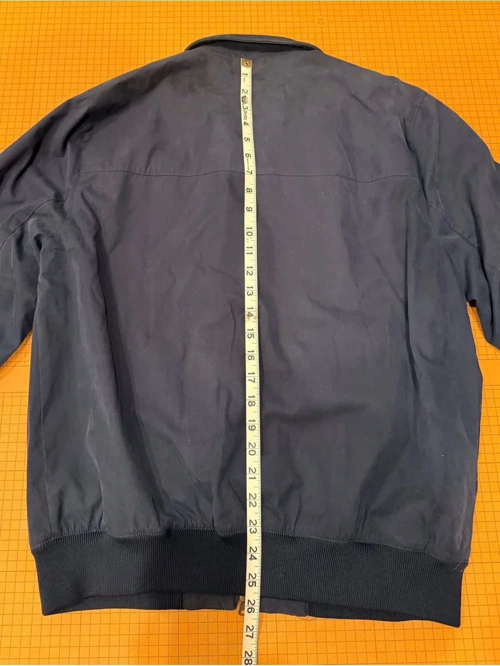 J. Crew Harrington Jacket Cotton Twill Navy Blue Mens Medium Full Zip